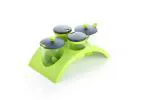 KAVYA Green Combo Of Achar Jar Set With Spoon And Salt And Pepper Set (Pack of 4)