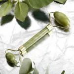 NEPROENT Facial Massager Jade Roller & Gua Sha Tool Natural Himalayan Stone for Face Neck Healing Skin Wrinkles & Serum Application