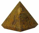 Jaisalmer Yellow Stone Gold Handmade Stone Pyramid - 9 cm X 9 cm X 9 cm