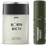 Riya Born Rich Perfume 100 ml & Thunder Heart Deo 40 ml For Men Eau De Parfum 140 ml (For Men)