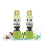 BWB BLACK WHITE BROWN Paraben and Alcohol Free Natural Dog Shampoo Reduce Shedding and Detangles of Hair - 120 ml (pack of 2)