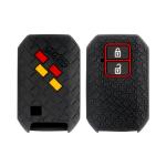 Keycare DE Series Silicone key cover fit for : Glanza, Urban Cruiser Hyryder 2 button smart key (Black)