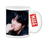Mug Morning BTS Suga Mug BTS Suga Cup BTS Suga Coffee Mug BTS Suga Nail Biting Pose Black Background (White)