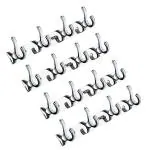 Rawk Stainless Steel S-Type 4 Pin Bathroom Cloth Hooks Hanger Wall Bedroom Bathroom Robe Hooks Rail for Hanging Keys, Cloth Hook Hanger Wall Mounted Hook Rail,Wall Hanger,Khunti - (4-Pin , Set of 4)