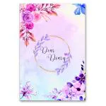 Girls Diary | Personal Cute Diary for Girls | Floral Design Purple Pink colour | A5 size 120 pages | Small Stylish Travel Diary | Brand GRPV arts and office supplies