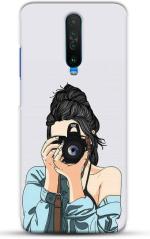 CustomEra Poco X2 Multicolour Girl With Camera Design Polycarbonate Hard Case Back Cover