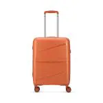 Skybags Skylite Cabin Trolley Bag, 55cm | Small | Hardsided Luggage | Smooth 8-Wheel Suitcase | TSA Lock | Premium Push Button Trolley | Suitcase for travel | 5-Year International Warranty (Orange)