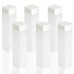 ULTRAZON Transparent Water Bottle, Fridge Square Water Bottle ( White Water Bottle Set Of 6 ,1 L )