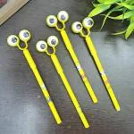WINGS CREATIONS Adorable Googly Eye Gel Pen Adorable Black Writing Pens Gel Blue Ink Gel Pen Funny School Stationery Office Supplies Gel Ink Pens (4)