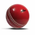 jaspo Hard Hit synthetic cricket ball with hard surface and PU inner core, recommended to play with wooden bat, ideal for batting practice (Red (Pack of 1))