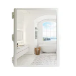 CENTURY Bathroom Mirror Cabinet | Bathroom Organizer Cabinet/Bathroom Accessories | Storage Organiser | Wall Mounted Cabinet | Mirror Cabinet (Made in India), White (CAL-105-W)