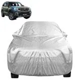 Auto Hub Car Cover Compatible with Mahindra Scorpio-N with Mirror Pockets, Triple Stitched, Waterproof Car Body Cover, Waterproof Silver