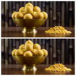 MUDGAL DELICACY AND FOOD PRODUCTS Sweets Besan Laddoo Premium 400g ||Made with Pure Desi Ghee || Indian Traditional Laddoo || (200g X 2)