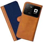 Knotyy Flip Cover for Lava Agni 3 5G (Blue, Brown, Dual Protection, Pack of: 1)