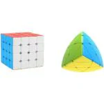 WORLD WIDE WISHES High Speed Smooth And Pyraminx Puzzle Cube - Pack Of 2