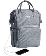 Sunveno Diaper Backpack With USB Charging Port, Nova Grey