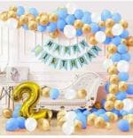 FANEX Happy Birthday Mettalic Balloon (Pack of 38)