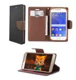 Fastship NOKIA 6.1 PLUS Flip Cover | Canvas Cloth Durable long life | Wallet Stylish Mercury Magnetic Closure Book Cover Leather Flip Case for NOKIA 6.1 PLUS - Black::Brown
