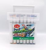 GOLD LEAF Dual Tip Marker 48 Multi Coloring Markers, Alcohol Based Dual Tip Permanent Markers