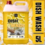 BLISS & BLUSH Dishwash Liquid 5 Liter Yellow Removes tough grease, 100% Plant-Based, Child and Pet Utensil friendly