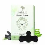 Azah Ultra Deep Cleansing Nose Strips for Blackhead Removal | With Aloe Vera & Activated Charcoal | Unclog Pores, Removes Whiteheads, Excess Oil & Dirt| | Extended Design | Pack of 10
