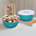 TOPMTOP Microwave Safe Bowl Set each bowl 450ml Pack of 2 (Green)