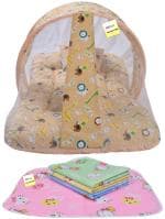 Kwitchy New Born Baby Mosquito Net Bed With Bed Protector