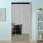 Ramcha Spiral Black String Polyester Curtain 6.5 ft