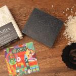 INRIA Black Beauty Soap - 100gm | Handmade, Cold Processed, 100% Natural | Made with Activated Charcoal and Rice Flour for all types of skin pack of 3