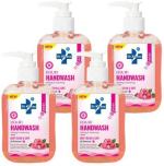 Dr Kleenz Hand Wash Rose Pack of 4 (250ml x 4) Hand Wash Pump Dispenser (4 x 250 ml)