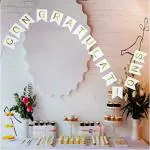 Festiko Congratulations Letter Banners Swallowtail On Card Stock (Golden Alphabets) For Life Events Like Graduation, Achievements