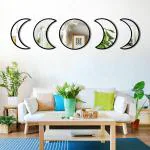 GloShvi 5 Pieces Acrylic Moon Mirror Set