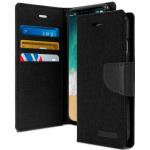 ClickCase Canvas Series Faux Leather Magnetic Card Holder Wallet Kickstand Case Flip Cover For Samsung Galaxy Note 9 (Black)
