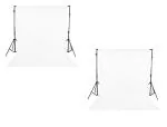 Ginni Backdrop for Photography (8 x 10 ft, White) (Combo of 2)