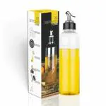 A4Four Food-Grade Plastic Oil Dispenser 1000ml Crystal Clear Transparent Unbreakable Oil Bottle for Kitchen, Easy Flow Oil and Vinegar Bottle
