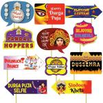 Festiko Happy Durga Puja Banner And Happy Durga Puja Photo Booth For Durga Puja Festival Decoration (Durga Puja Props 01)