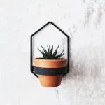 Vah Black Iron Plant Pot Stand Plants Holder Planter Rack Shelf Or Garden Wall Decor