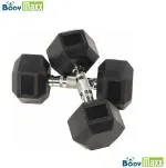 Body Maxx Rubber Coated Hex Dumbells 3 Kg x 1 Pair