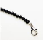 LUXURIOUS METAL AND STONE-Baby nazariya 2 flowers oxidised beada charms Black cristal Aloy boll silver colourExtension chain extra (4-5 Years)