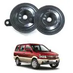 Oshotto FK-L90 electromagnetic 12V Disc Horn For Chevrolet Tavera (Set of 2, Black)