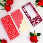 Jaiccha Ghasitaram Gifts Valentines Chocolate-Set of 2 Chocolate Bars Shaded Hearts and Puzzle