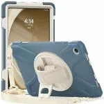 ProElite Cover for Samsung Galaxy Tab A9 Plus 11 inch Case Cover, Rugged 3 Layer Armor case Cover for Samsung Galaxy Tab A9+ 11 inch Hand Grip and Rotating Kickstand, Cornflower Blue