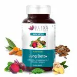 Bliss Welness Lung Detox | Curcumin Stinging Nettle Arjuna Vasaka Beetroot Punerneva Trikatu Kateri Echinecea Piperine | Repair Pollution Damage Cleanse Respiratory Support Tar & Toxin Removal for Smokers Supplement - 60 Vegetarian Tablets