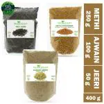Shudh Online Methi 250g, Ajwain 100g, Kali Jeeri 50g Seed Combo (Fenugreek, Carom, Jiri Cumin)