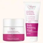 Vigini Glutathione Skin Brightening Underarm Whitening Tan Pigmentation Removal Cream & Coffee Scrub Wash Body Polishing Kit