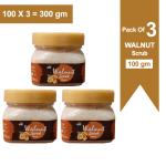 SBS Walnut Scrub - Pure & Organic, Exfoliation & Tan Removal - 100gm (Pack Of 3)