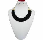 JAYA VISION ENTERPRISES Black Crystal beaded Beautiful Choker-tg02