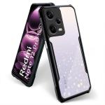 Fashionury TPU+Plastic Shockproof Crystal Clear Back Cover Case for Mi Redmi Note 12 Pro 5G|360 Degree Protection|Protective Design|Transparent Back Cover Case for Mi Redmi Note 12 Pro 5G (Black)