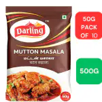 Darling Mutton Masala, 500G(Pack of 10, Each 50G)| Traditional Taste|Blended Spices|No Preservatives(NO Added Colors)|