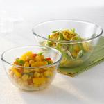 Borosil Borosilicate Glass Microwave Safe Mixing Bowl, Set og 2, 500 ML & 1300 ML